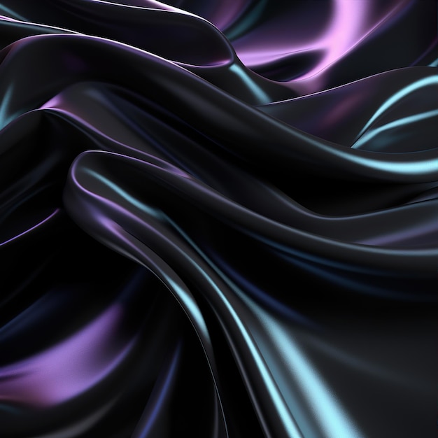 achtergrond 3d rendering van donkere en zwarte zijde display