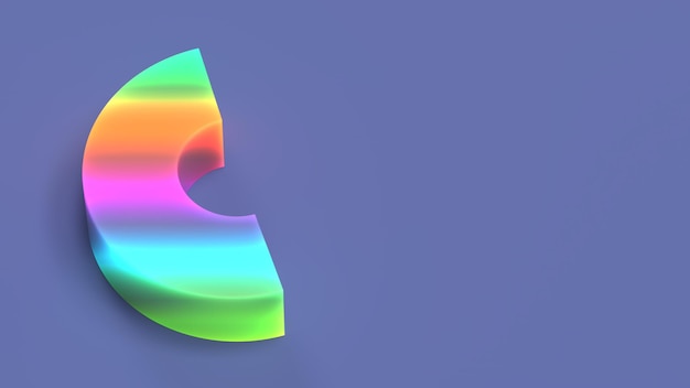 achtergrond abstract minimaal kleurrijk figuur regenboog gloeien op de vloer patroon samenstelling 3d rend