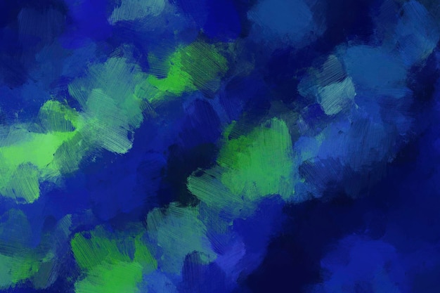 Achtergrond abstract penseel olieverfschilderij blauw groen