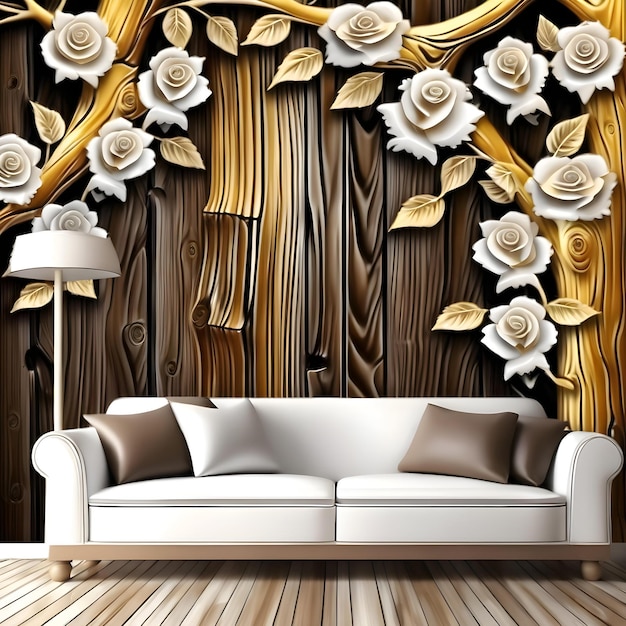 Achtergrond afbeelding ontwerp muur houten boom bloem