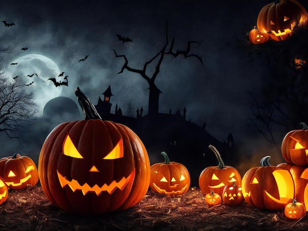 Achtergrond ai gegenereerd met Halloween-thema