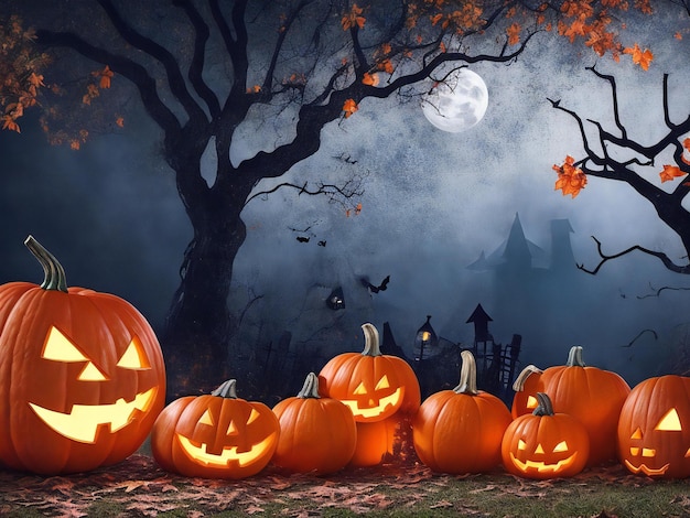 Achtergrond ai gegenereerd met Halloween-thema