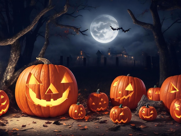 Achtergrond ai gegenereerd met Halloween-thema