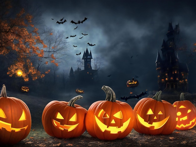 Achtergrond ai gegenereerd met Halloween-thema