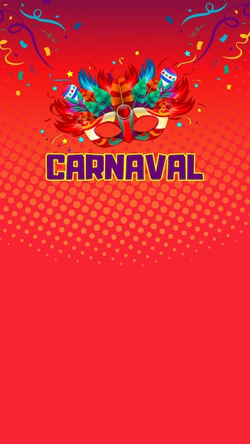 Achtergrond Carnavalsbanner in het Portugees voor Story