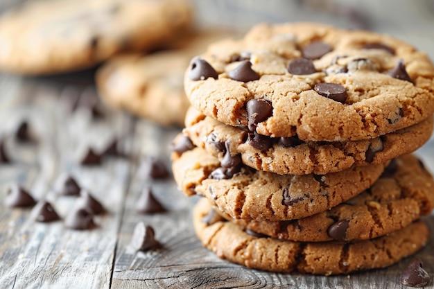 Achtergrond chocoladekoekjes Amerikaanse en chocolade koekjes