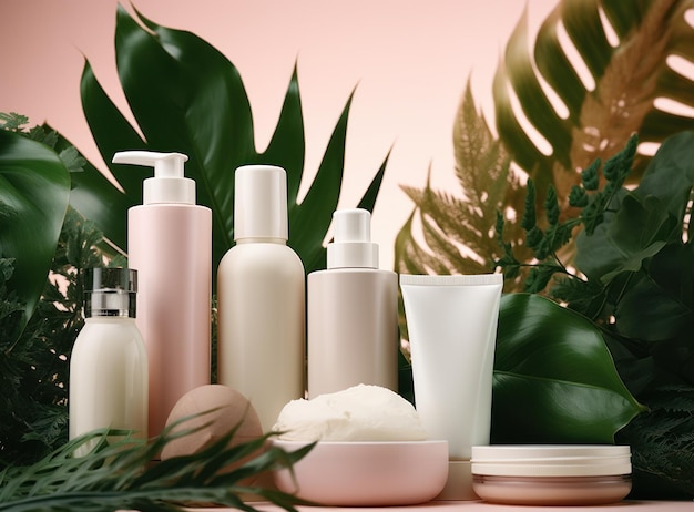 Foto achtergrond cosmetisch product illustratie ai generativexa