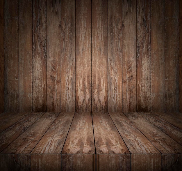 Achtergrond en textuurconcept - houten vloer en muur