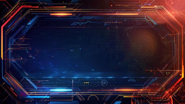 Achtergrond frame stijl abstracte bord moderne cyberpunk technologie behang AI gegenereerde afbeelding