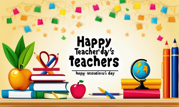 Foto achtergrond gelukkige lerarendag