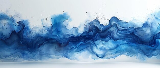 Achtergrond gemaakt van blauwe aquarellen