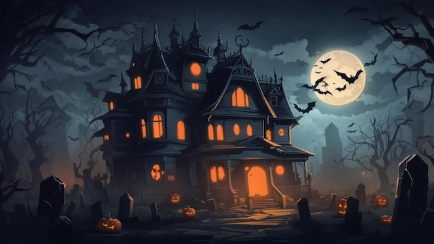 Achtergrond Halloween-nacht