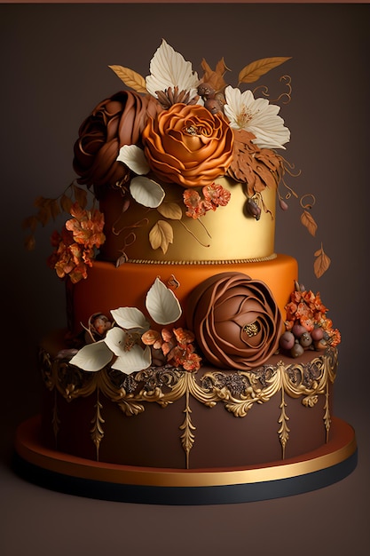 Achtergrond illustratie cake gebak bloem