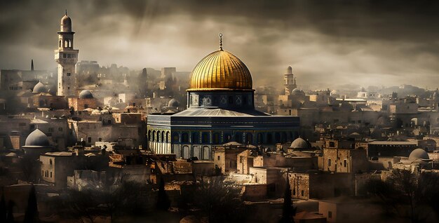 achtergrond illustratie moskee Alaqsa