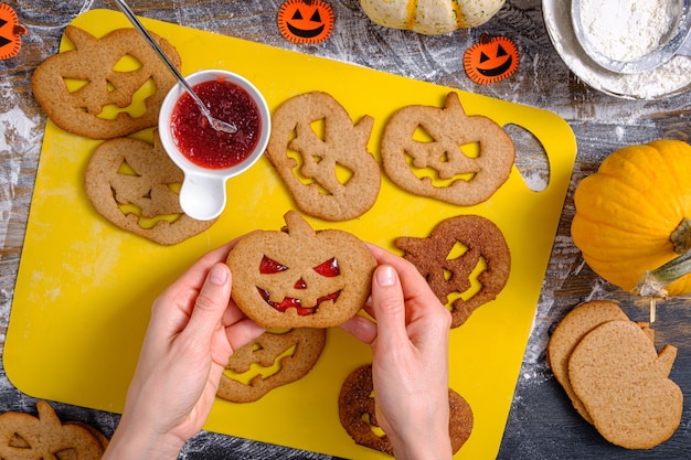 Achtergrond in de stijl van de vakantie halloween