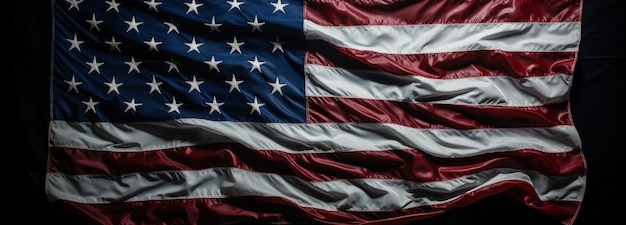 Achtergrond met Amerikaans vlag patriottisme concept Generatieve AI