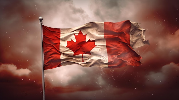 achtergrond met de vlag van canada