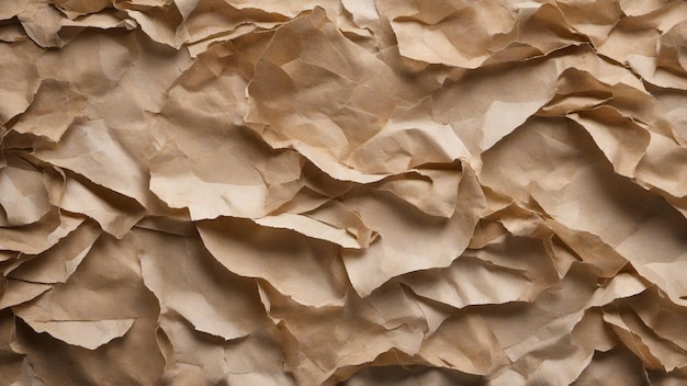 achtergrond met gerimpelde beige papieren textuur