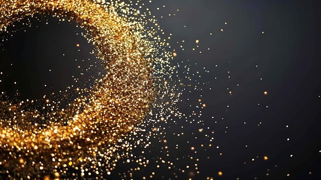 Foto achtergrond met gouden glittercirkel