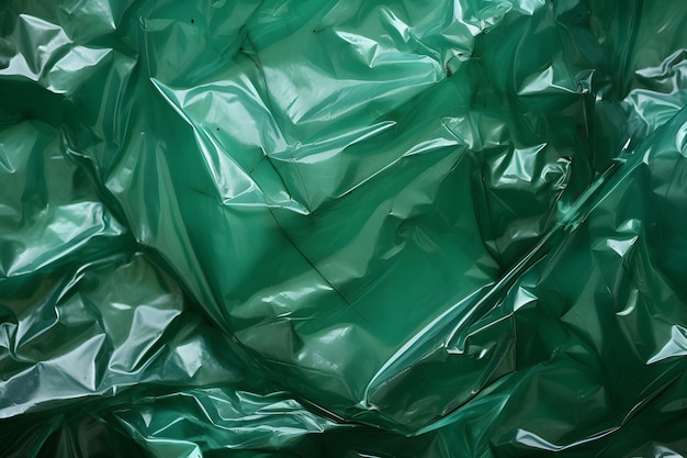 achtergrond met groene textuur van plastic zakken