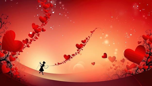 Achtergrond met hartjes Valentijnsdag Moederdag Verjaardag Liefde concept