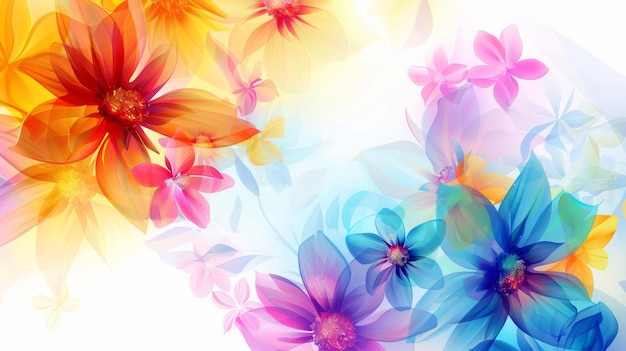 Achtergrond met kleurrijke bloemen Moderne illustratie