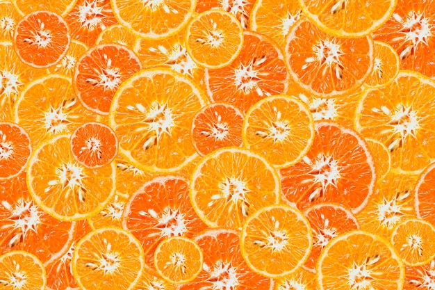 Foto achtergrond met oranje snijstukken