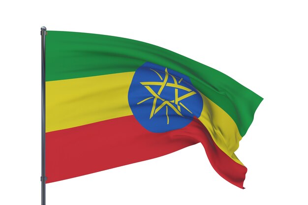 Achtergrond met vlag van ethiopië