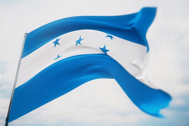 Achtergrond met vlag van honduras