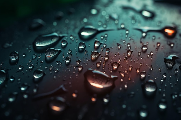 Foto achtergrond regendruppels close-up
