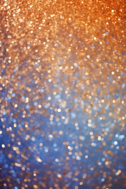 Achtergrond van abstracte glitterlichten koraal oranje brons en koninklijk blauw Defocused Banner ar 23 v 52 Job ID 756a2558858d4cf69d74609e137e3bdc