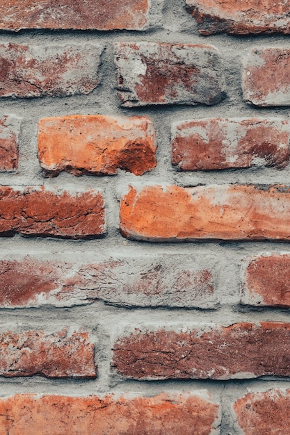 Foto achtergrond van bakstenen muurtextuurvertical