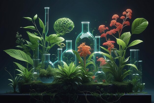 Achtergrond van de biochemie met planten Generatieve Ai