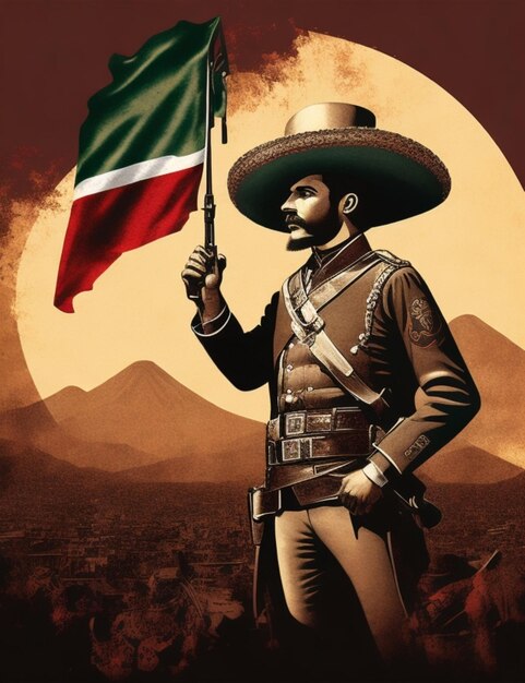 Foto achtergrond van de mexicaanse revolutie