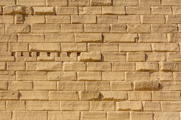 Achtergrond van de oude bakstenen muur in een Karnak-tempel Luxor Egypt