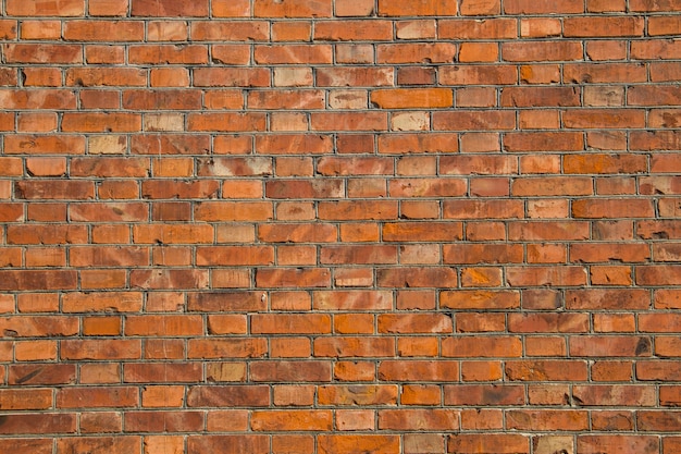 Achtergrond van de oude rode bakstenen muur