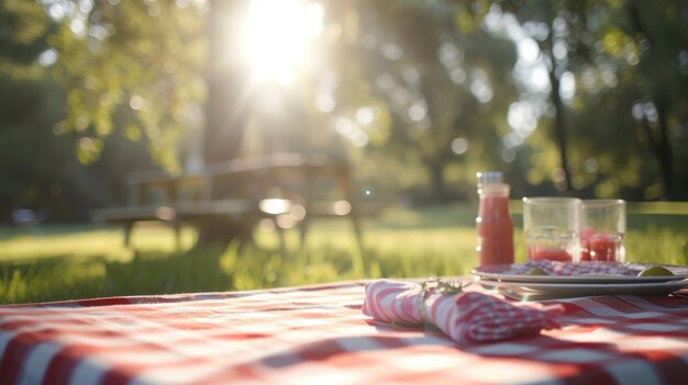 achtergrond van de picknick