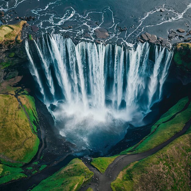 Achtergrond van de Seljalandsfoss-waterval in IJsland