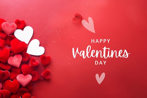 achtergrond van de viering van Happy Valentine's day en sociale media post generative ai