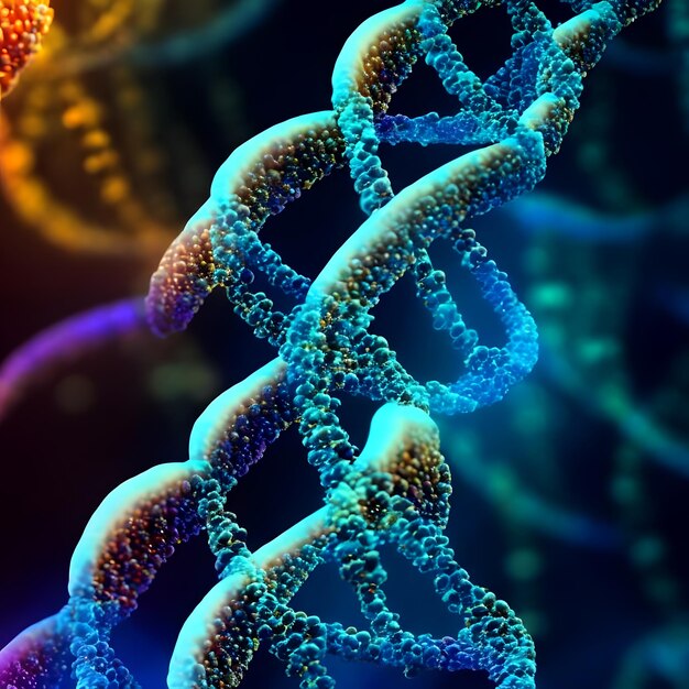 Foto achtergrond van dna-moleculen