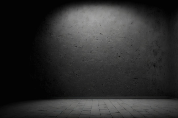 Achtergrond van een kamer met een zwarte betonnen muur