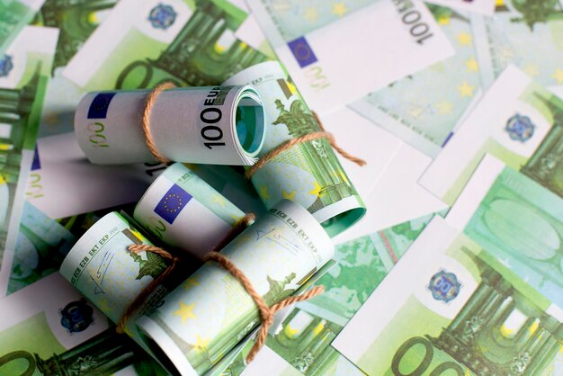 Achtergrond van Euro-valuta Eurorollen
