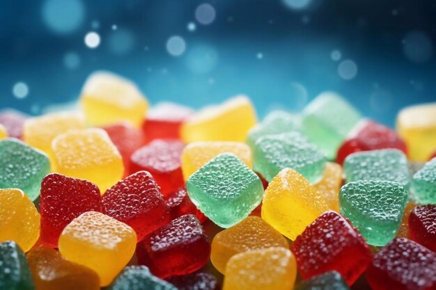 achtergrond van fruit gummy candies