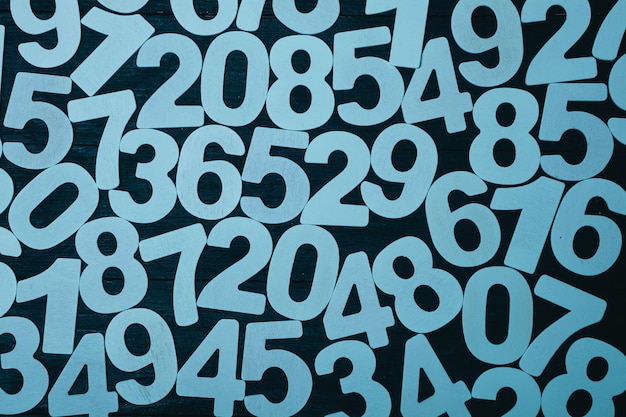 Foto achtergrond van getallen of naadloos patroon met getallen