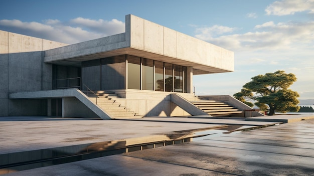 Achtergrond van hedendaagse betonnen gebouwen