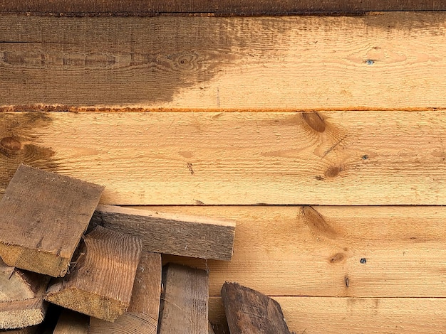 Achtergrond van houten planken houten muren zagen