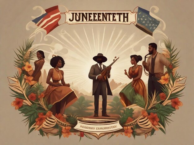 Foto achtergrond van juneteenth