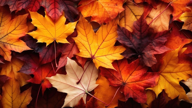 Achtergrond van kleurrijke herfst esdoorn bladeren