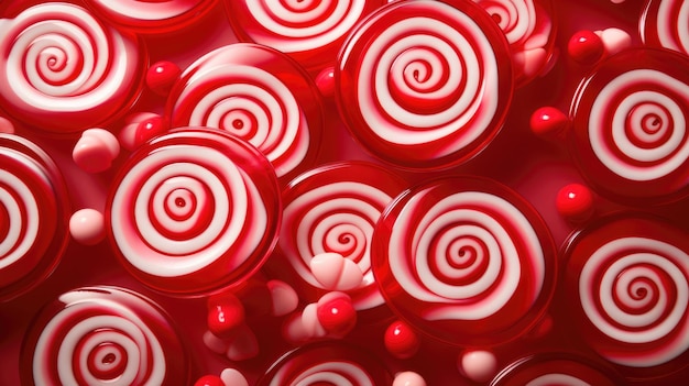 Achtergrond van lolly's in rode kleur