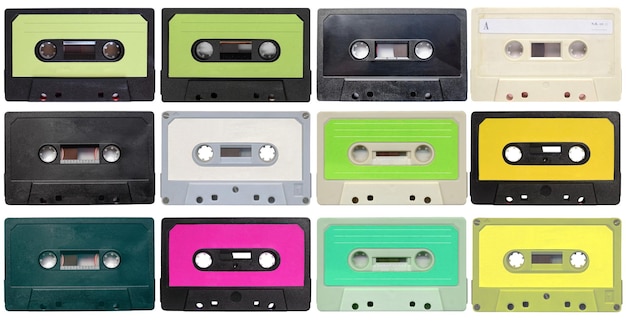 achtergrond van magnetische tape cassette